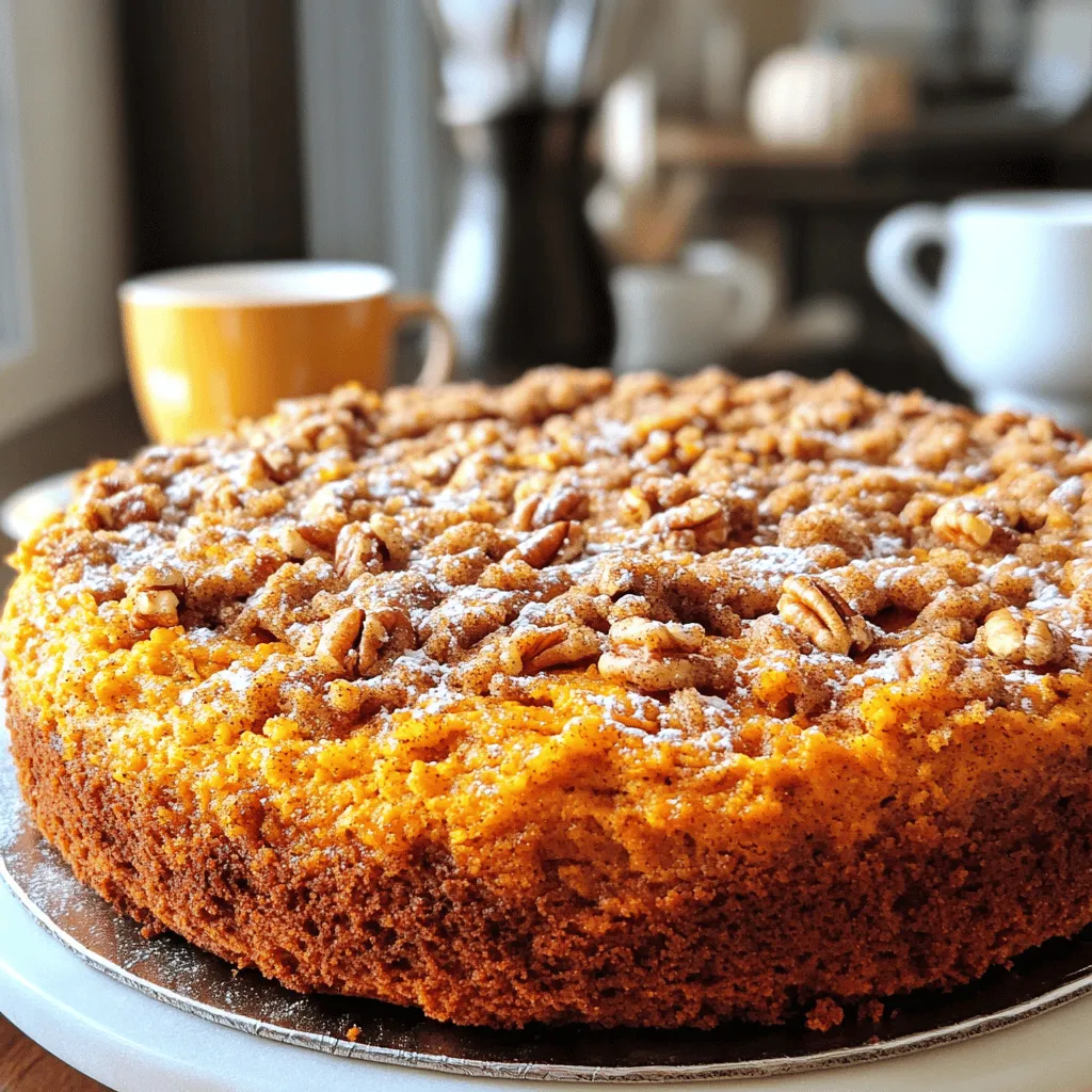 Pumpkin Cinnamon Streusel Coffee Cake Delight