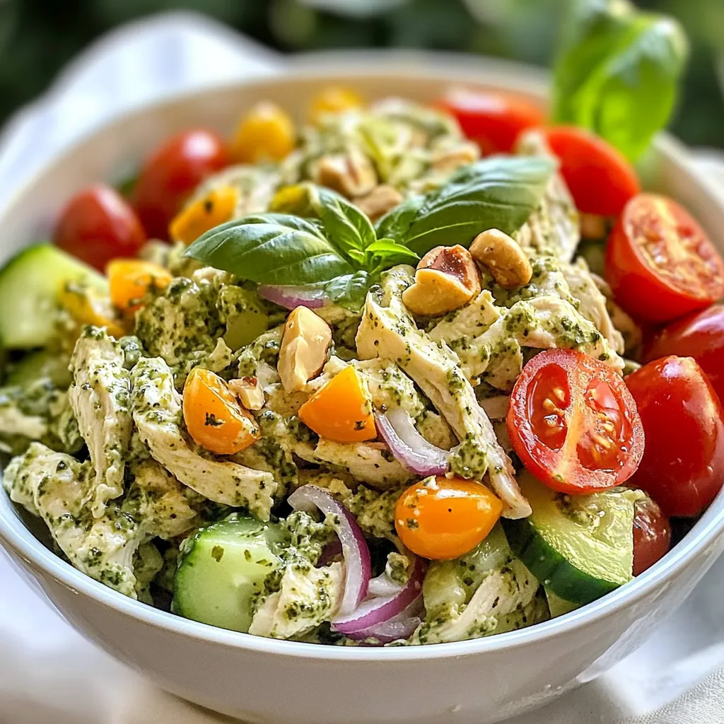 Creamy Pesto Chicken Salad Tasty and Fresh Delight