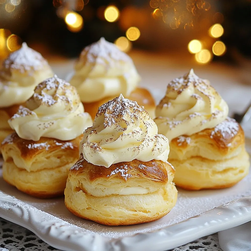 Eggnog Cream Puffs Delightfully Festive Treat