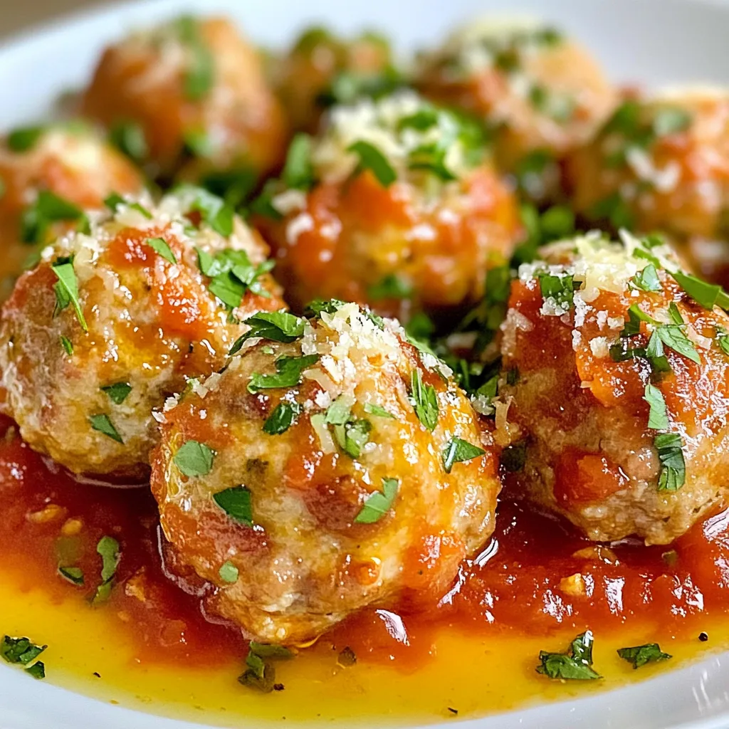Garlic Parmesan Turkey Meatballs Savory Dinner Delight