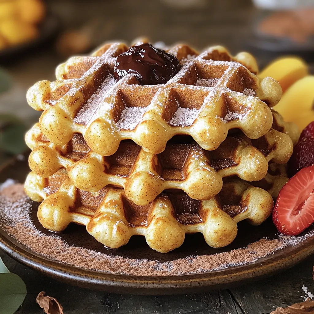 Cinnamon Sugar Churro Waffles Irresistible Morning Treat