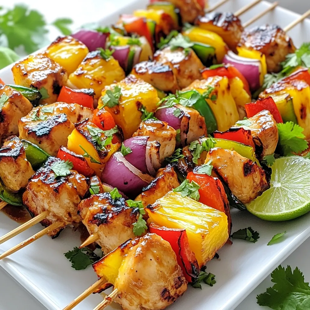 Pineapple Teriyaki Chicken Skewers Flavorful Delight
