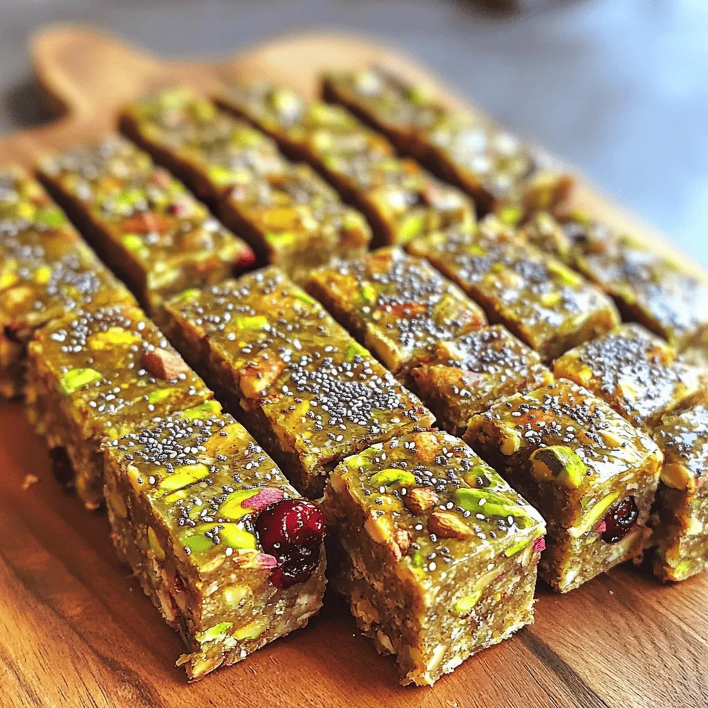 Pistachio Cranberry Energy Bars Simple and Nutritious