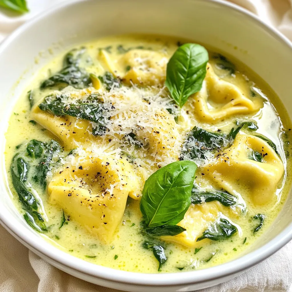 Creamy Spinach Tortellini Soup Flavorful and Simple Meal