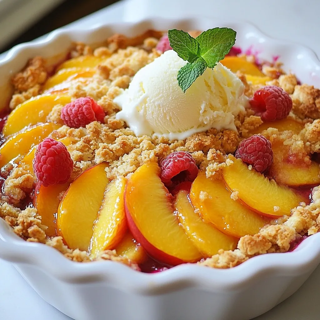 Peach Raspberry Crumble Irresistible Dessert Idea