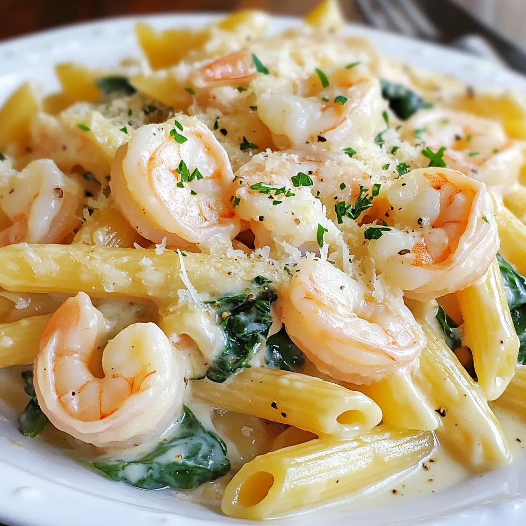 Creamy Garlic Shrimp Penne Simple and Tasty Meal