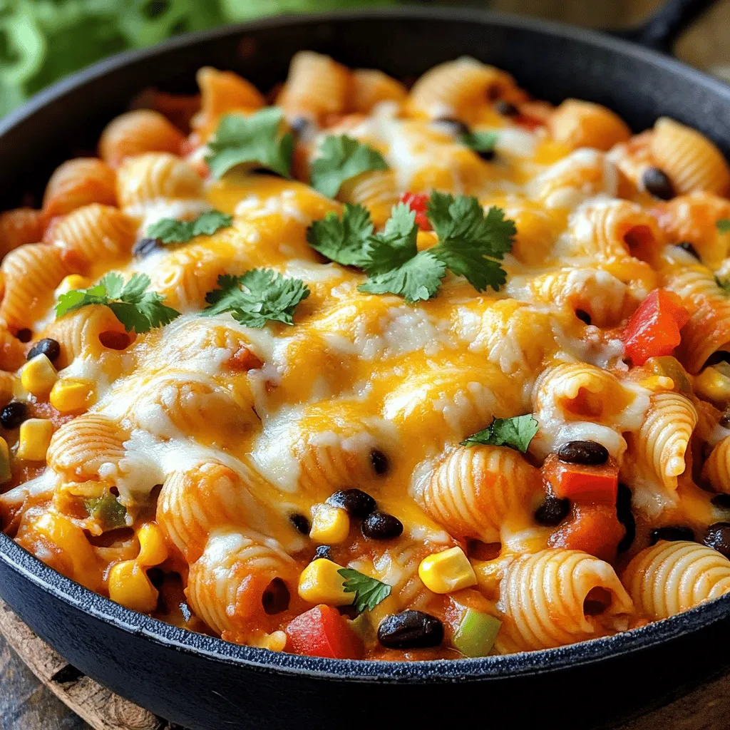 Cheesy Taco Pasta Skillet Quick and Tasty Dish