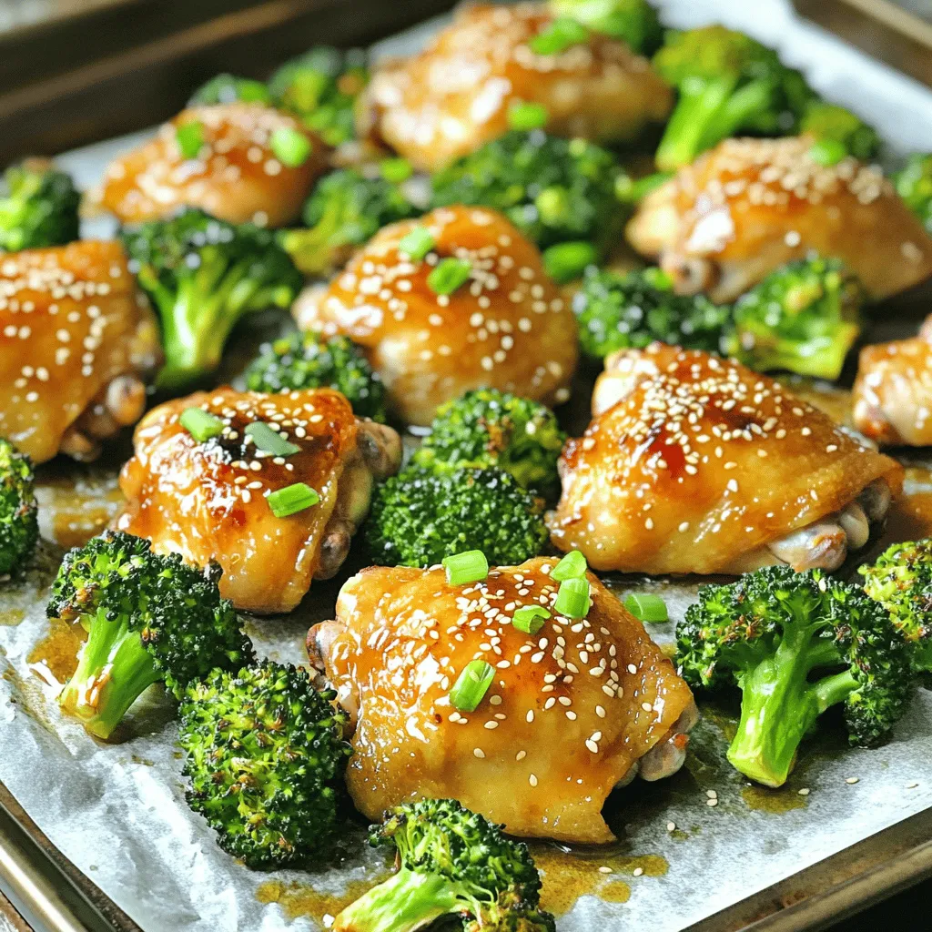 Sheet Pan Sesame Ginger Chicken &#038; Broccoli Delight