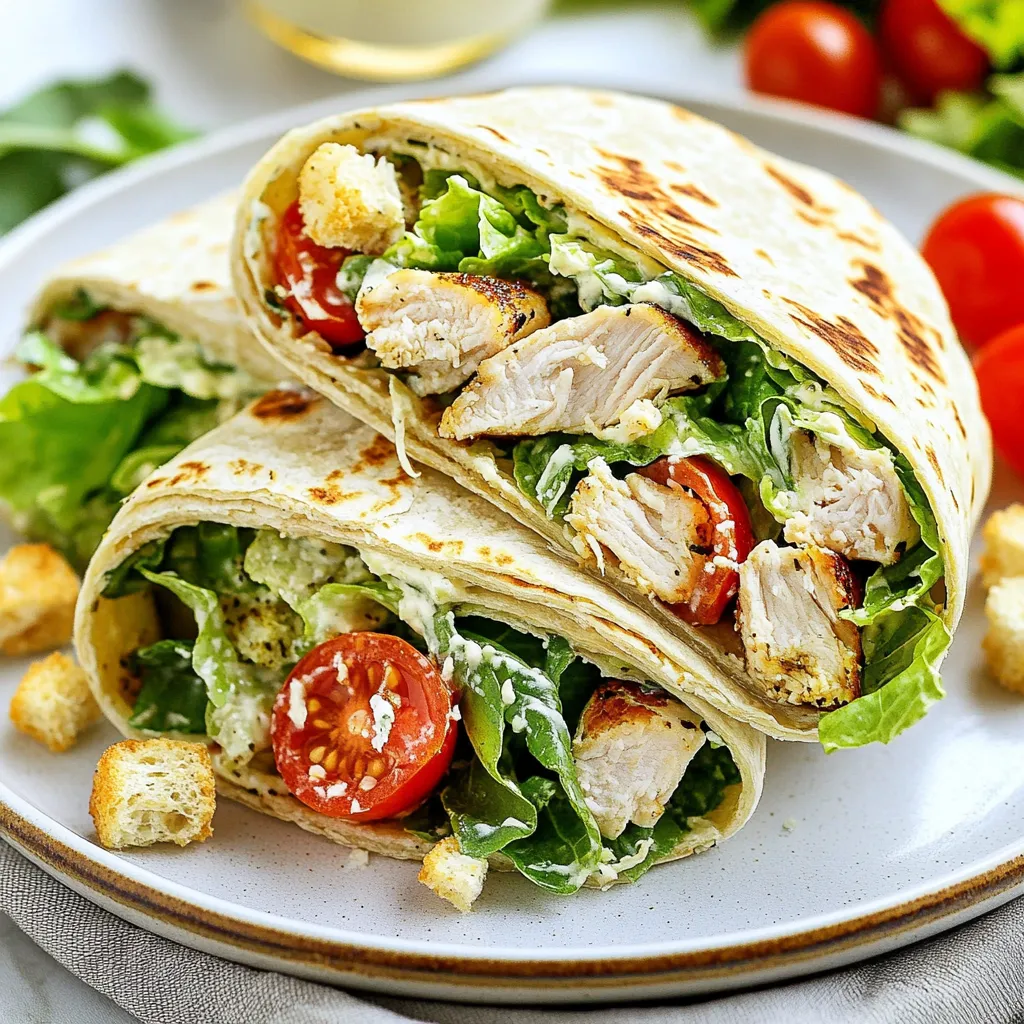 Classic Chicken Caesar Wrap Delightful and Easy Meal