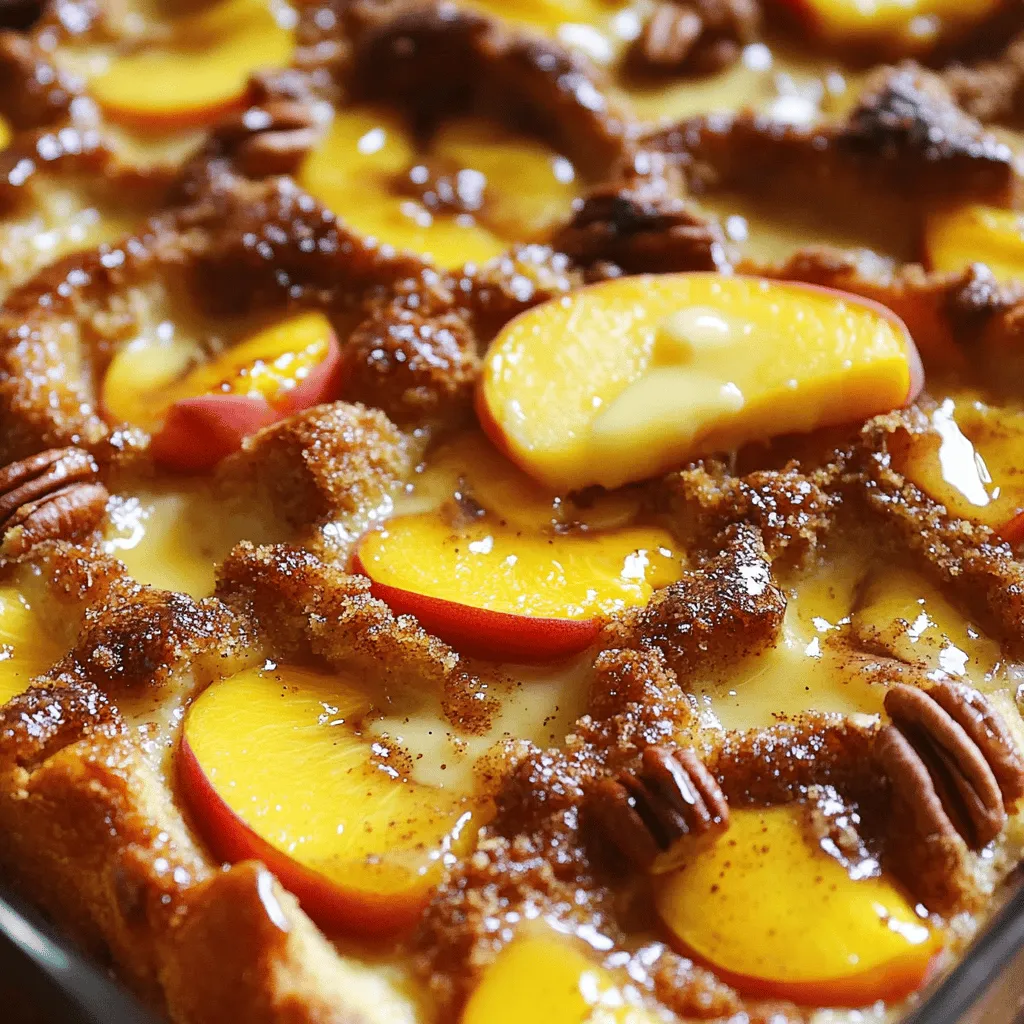 Peach Cobbler Bread Pudding Simple Comfort Treat