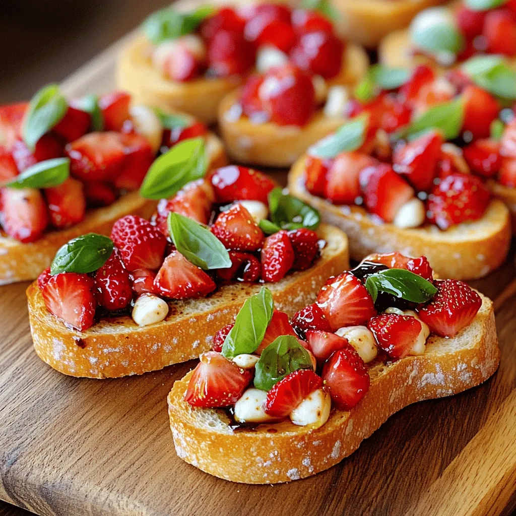 Strawberry Basil Bruschetta Flavorful Fresh Appetizer