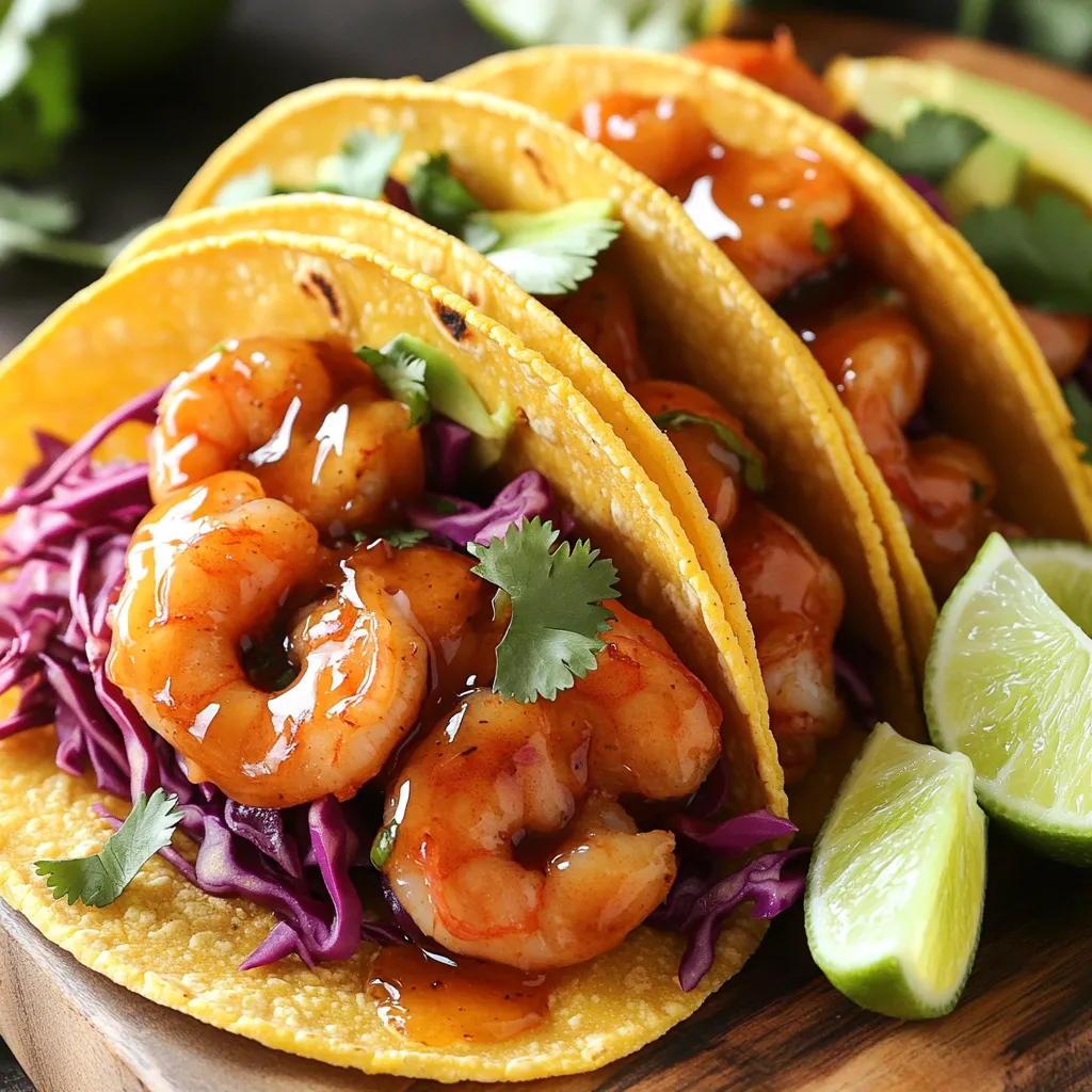 Spicy Honey Garlic Shrimp Tacos Flavorful Delight