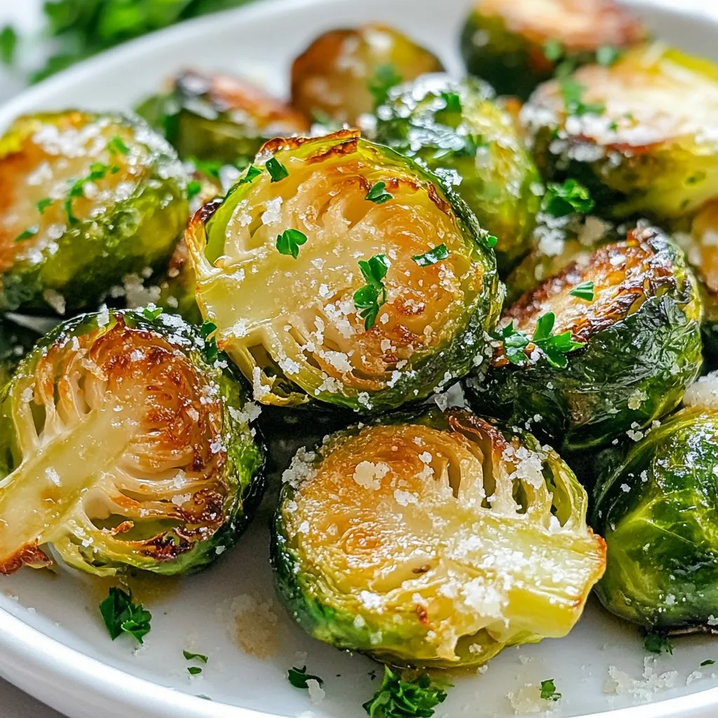 Garlic Butter Roasted Brussels Sprouts Flavorful Dish