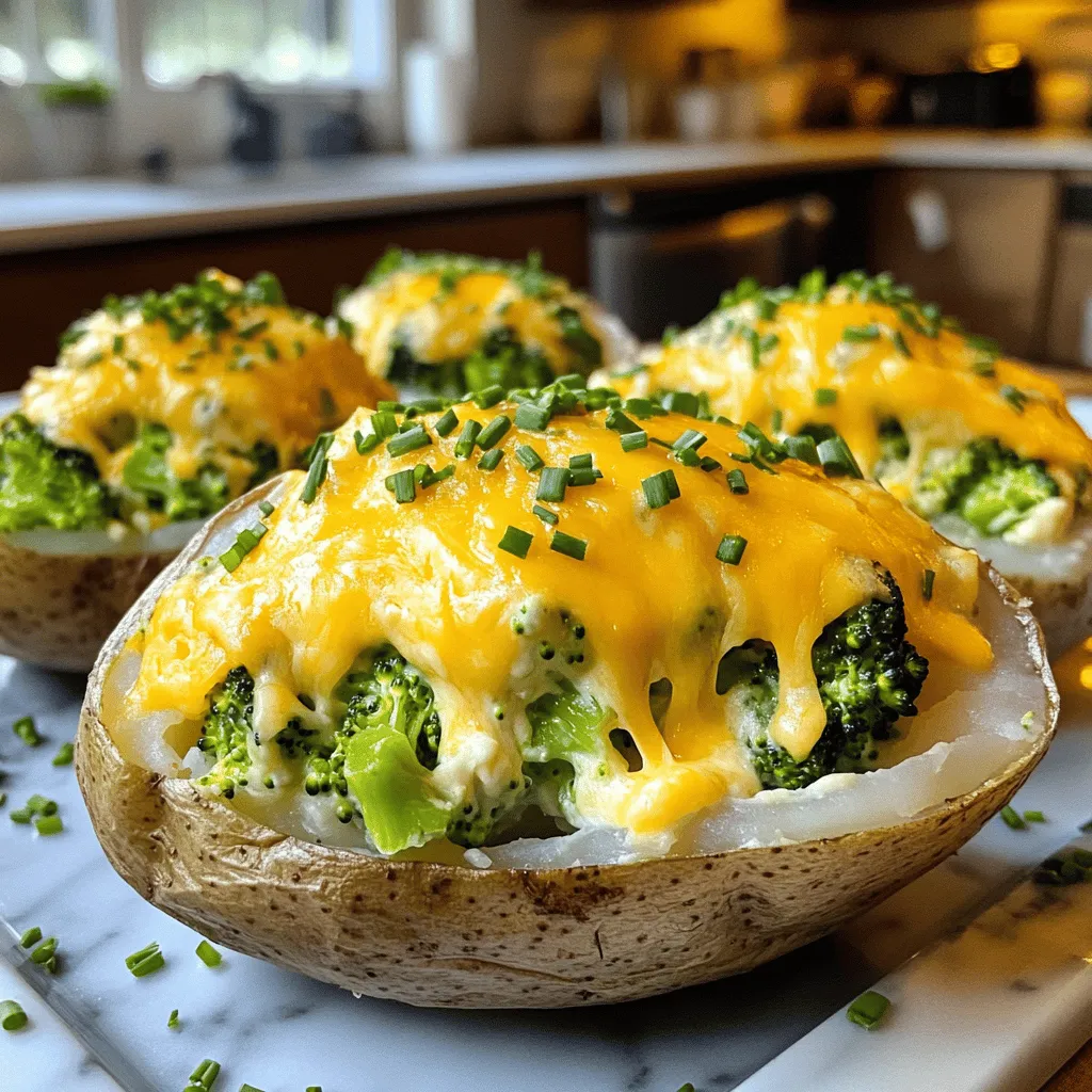 Broccoli Cheddar Stuffed Potatoes Savory Delight