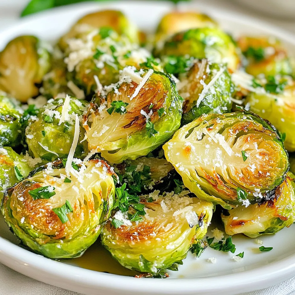 Garlic Parmesan Brussels Sprouts Flavorful Roasted Dish