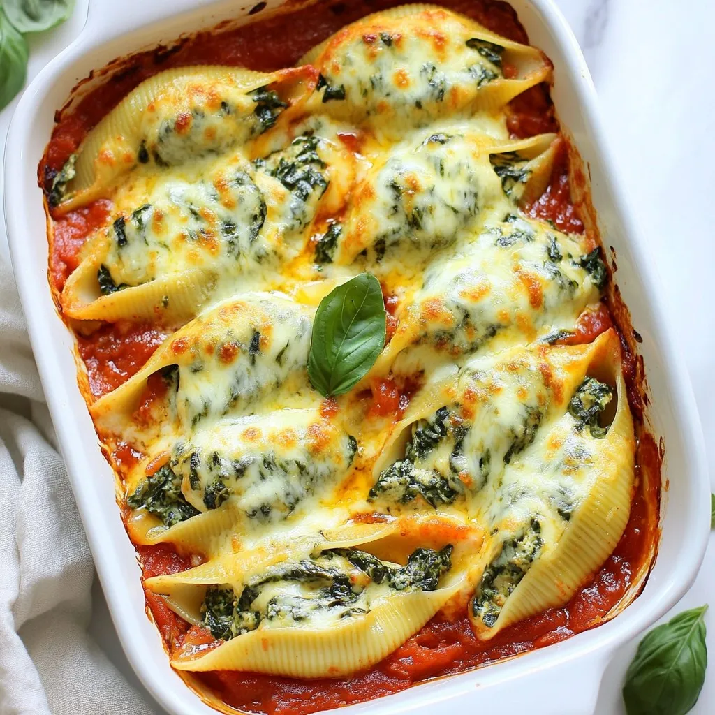 Cheesy Spinach Stuffed Shells Perfect for Dinner