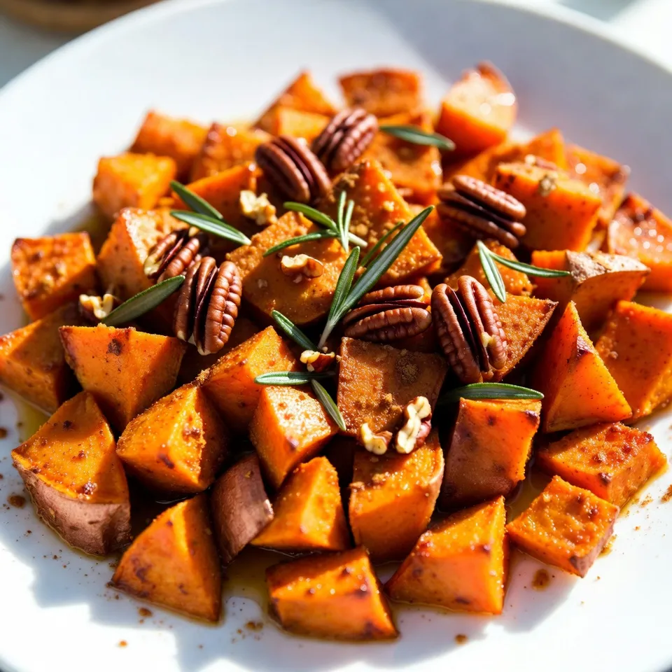 Maple Cinnamon Roasted Sweet Potatoes Easy Recipe