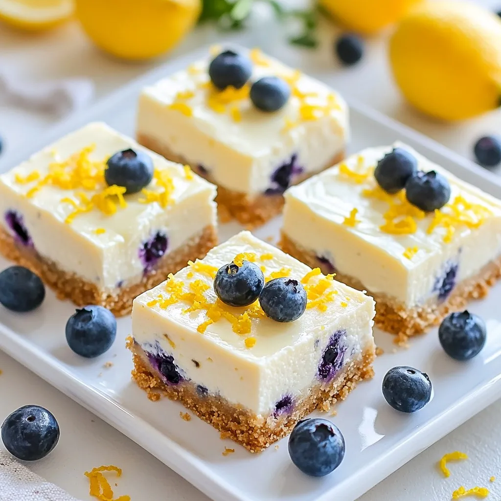 Lemon Blueberry Cheesecake Bars Fresh and Flavorful Treat