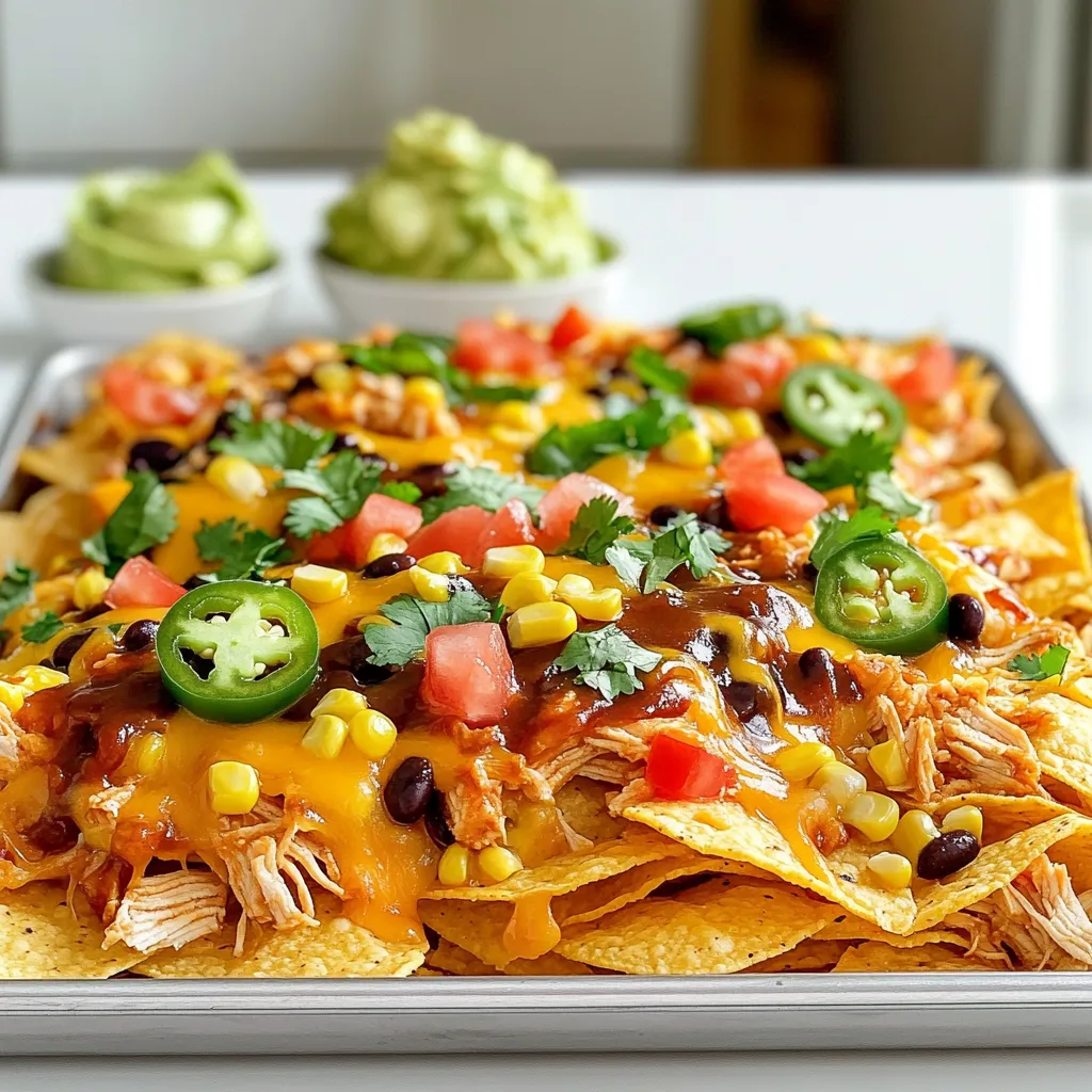 Sheet Pan BBQ Chicken Nachos Tasty Party Dish
