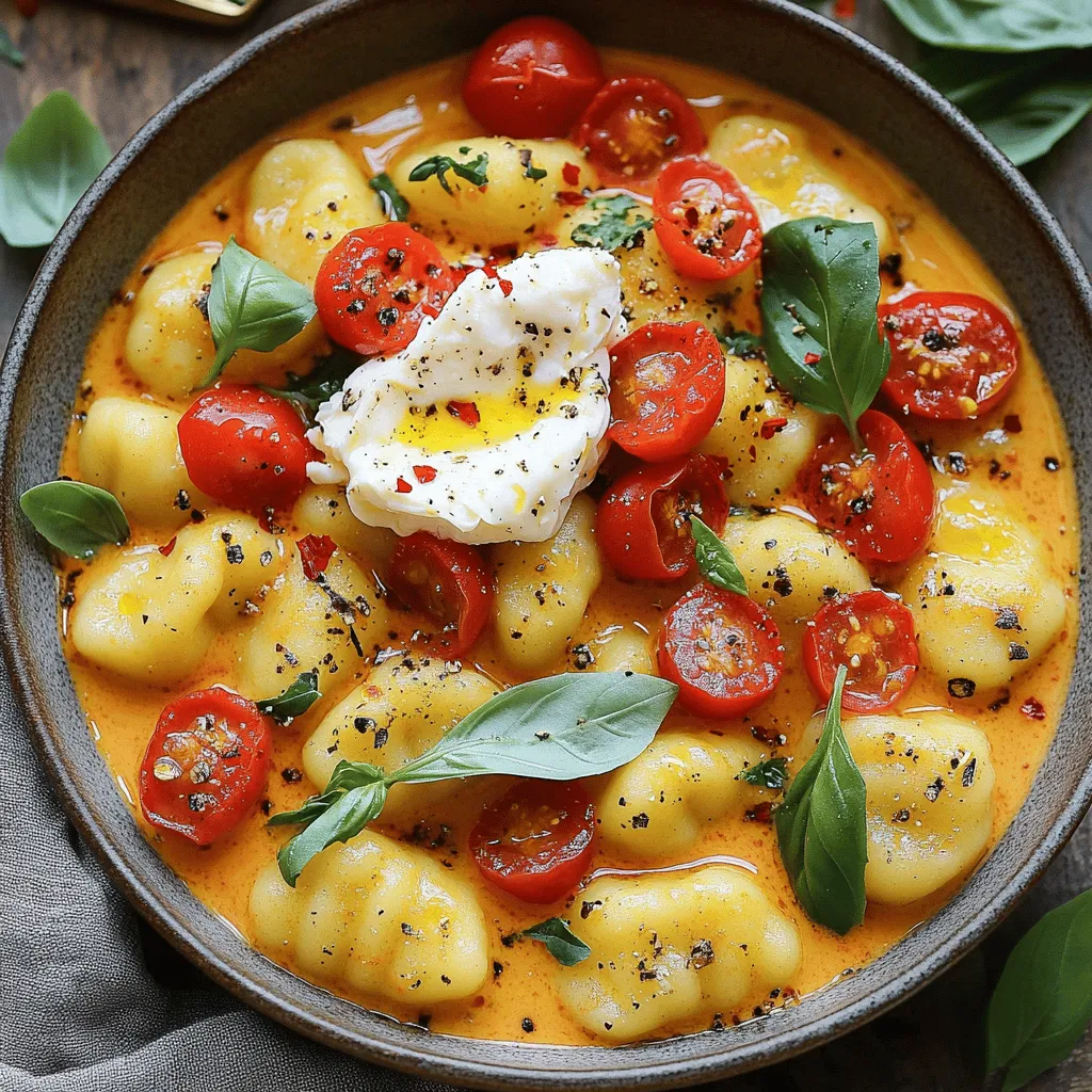 30 Minute Tomato Gnocchi with Burrata Delight