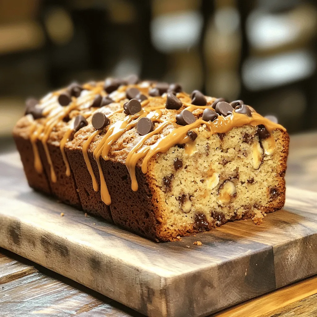 Peanut Butter Chocolate Chip Banana Bread Delight