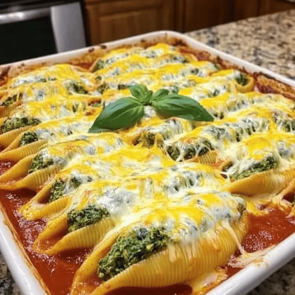 Cheesy Spinach Stuffed Shells Savory and Simple Dish