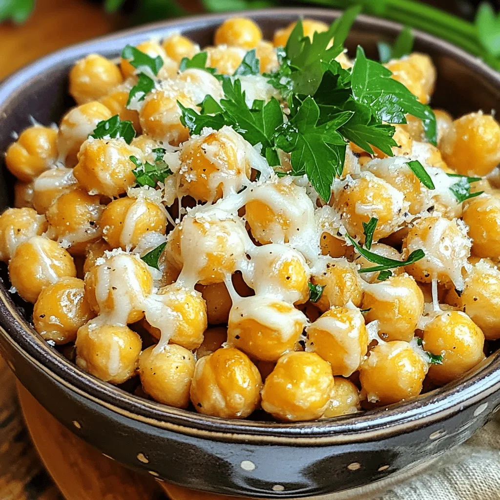 Garlic Parmesan Roasted Chickpeas Crunchy Snack Recipe