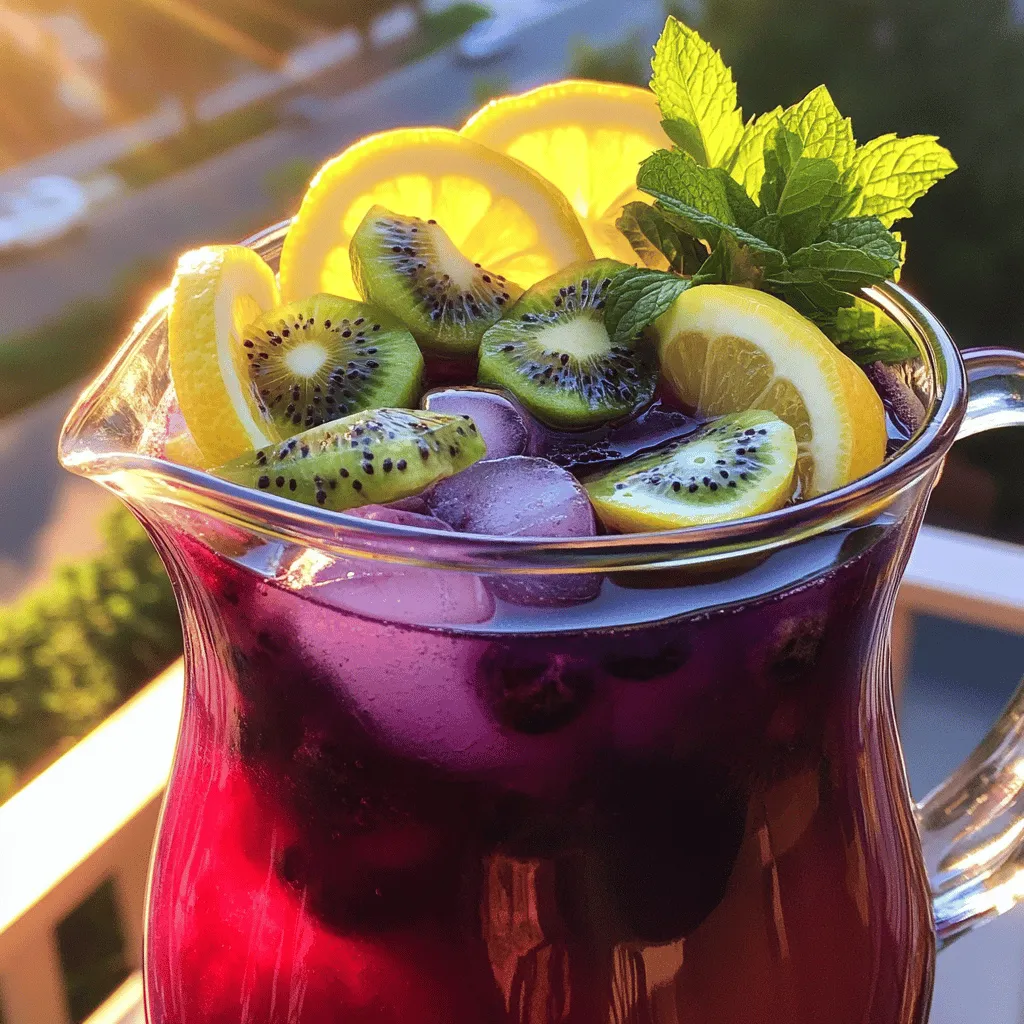 Refreshing Blueberry Kiwi Lemonade Simple and Sweet Drink