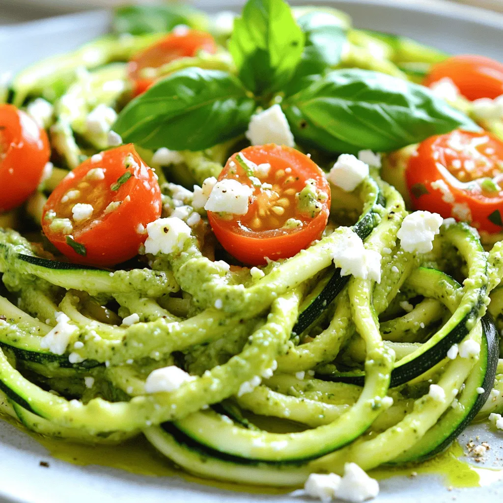 Zucchini Noodles with Pesto Flavorful and Fresh Dish