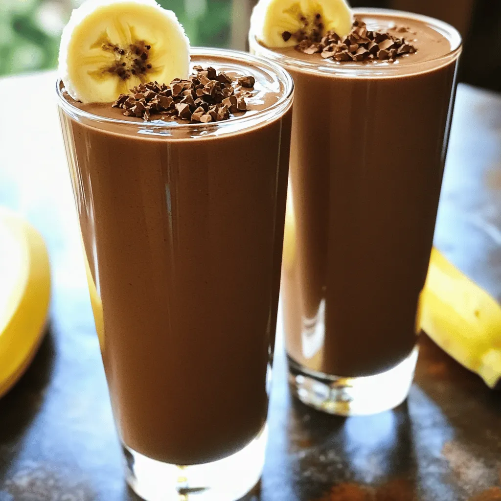 Chocolate Banana Smoothie Delightful and Creamy Treat