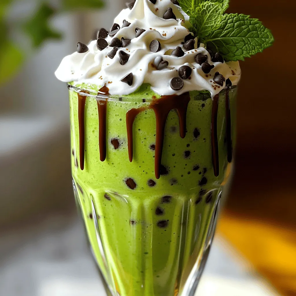 Mint Chocolate Chip Shake Delightful and Creamy Treat