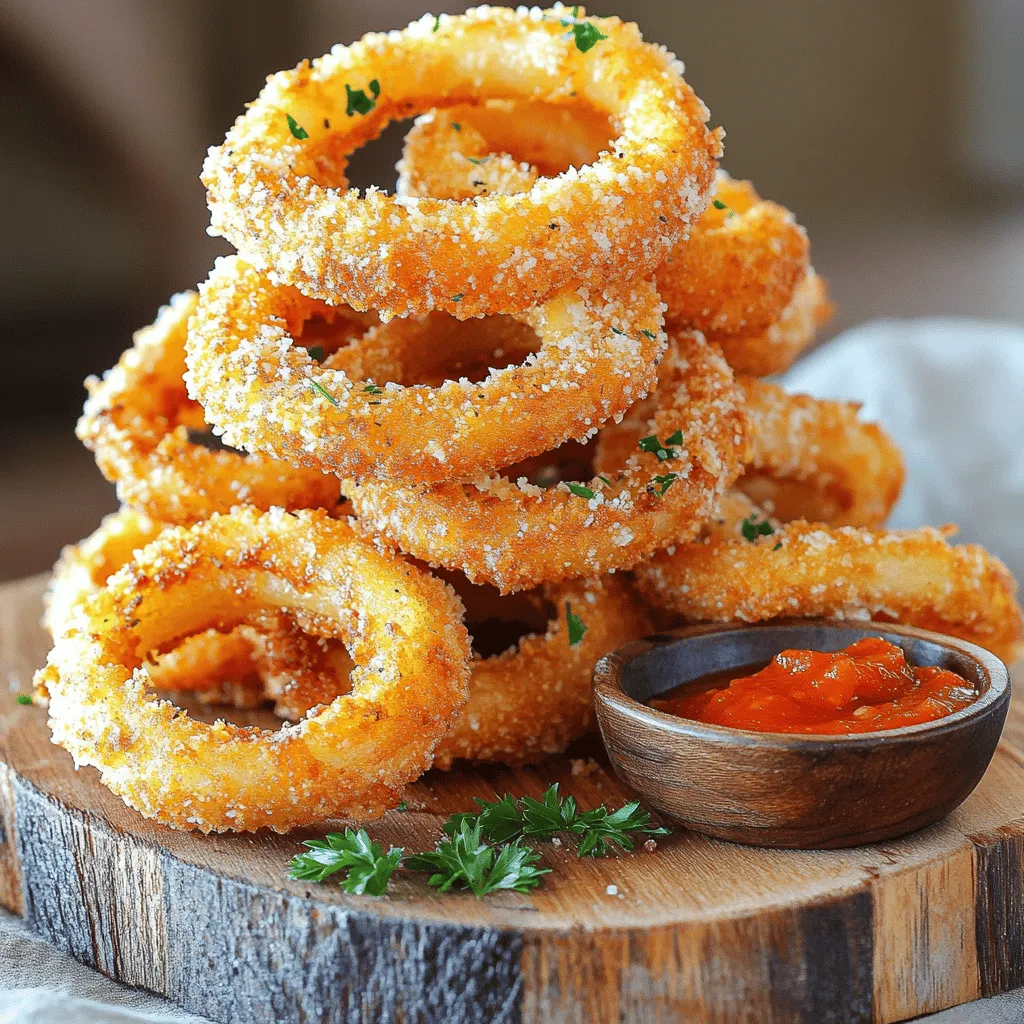 Crispy Garlic Parmesan Onion Rings Air Fryer Delight