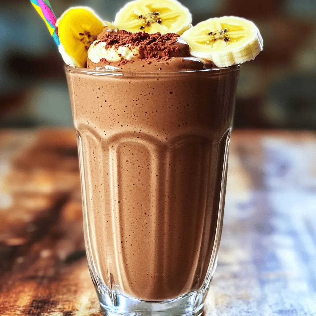 High-Protein Cottage Cheese Chocolate Banana Smoothie