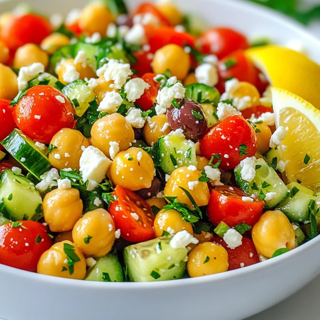 Zesty Greek Chickpea Salad Fresh and Flavorful Dish