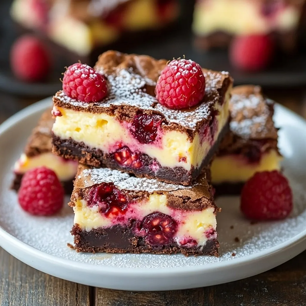 Raspberry Cheesecake Brownies Delightful Dessert Idea