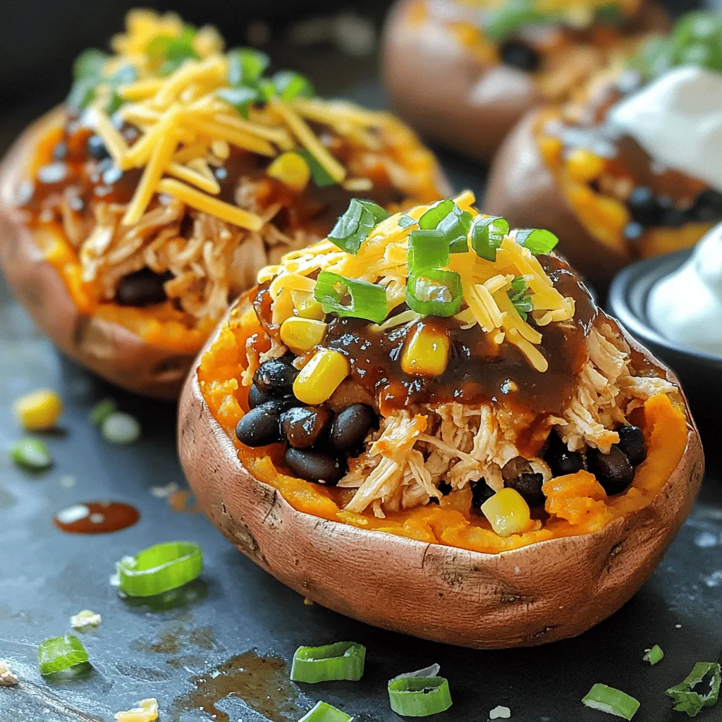BBQ Chicken Stuffed Sweet Potatoes Flavorful Recipe