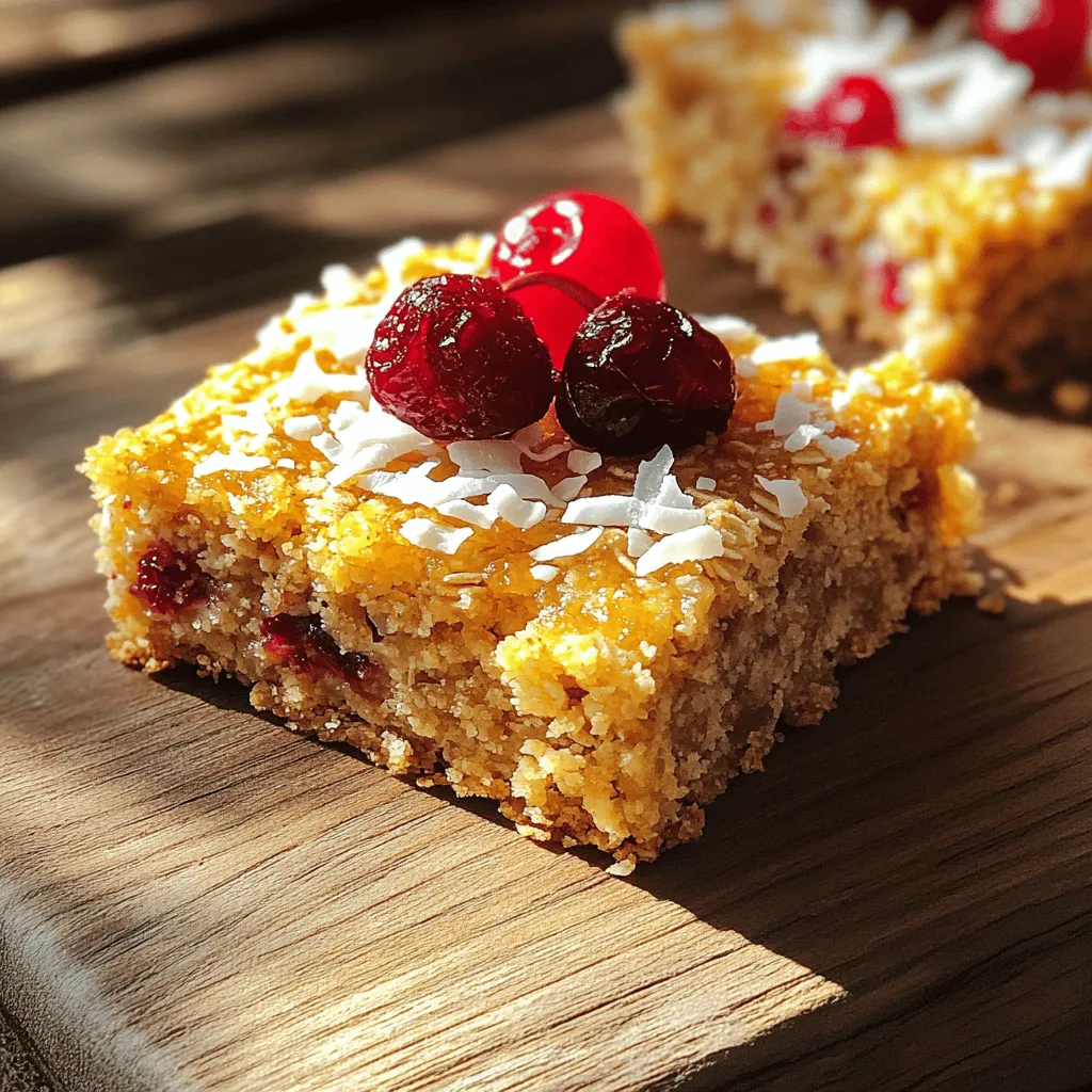 Cherry Coconut Breakfast Bars Tasty and Easy Recipe