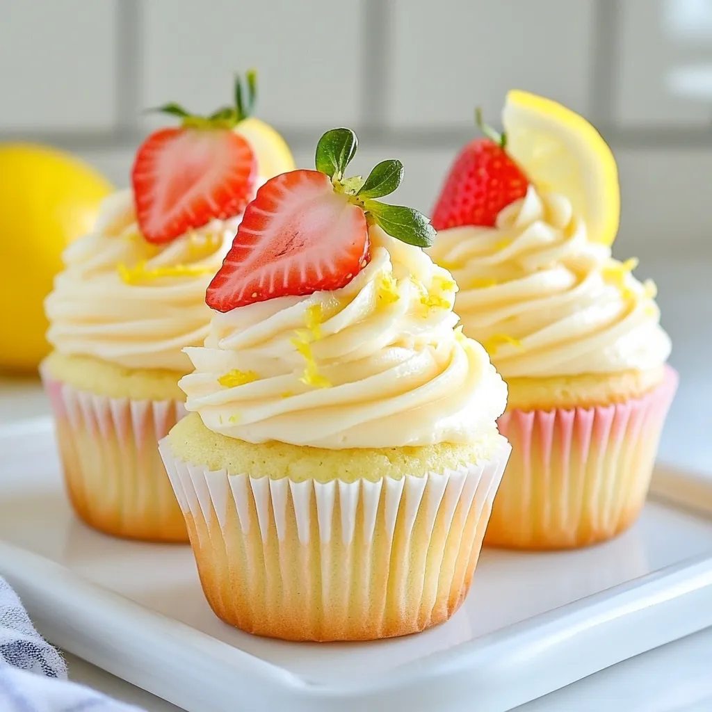 Strawberry Lemonade Cupcakes Sweet and Tangy Treat