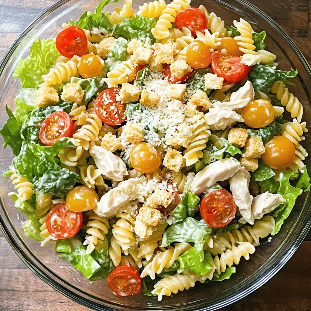 Chicken Caesar Pasta Salad Flavorful and Simple Dish