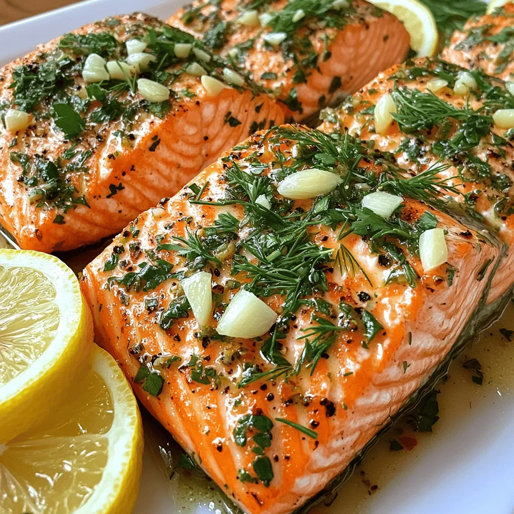 Garlic Herb Roasted Salmon Tasty and Simple Recipe