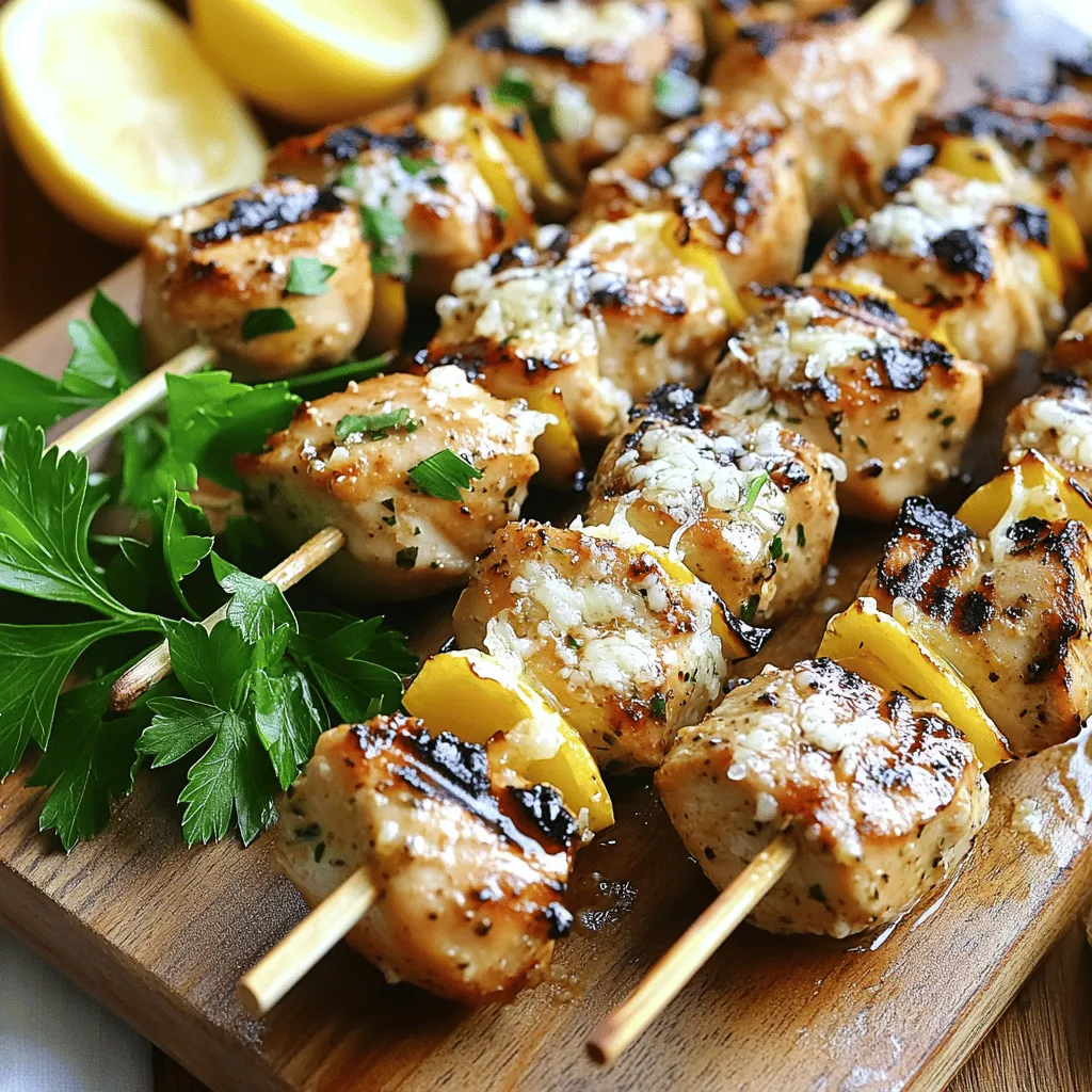 Garlic Parmesan Chicken Skewers Tasty Grilling Recipe