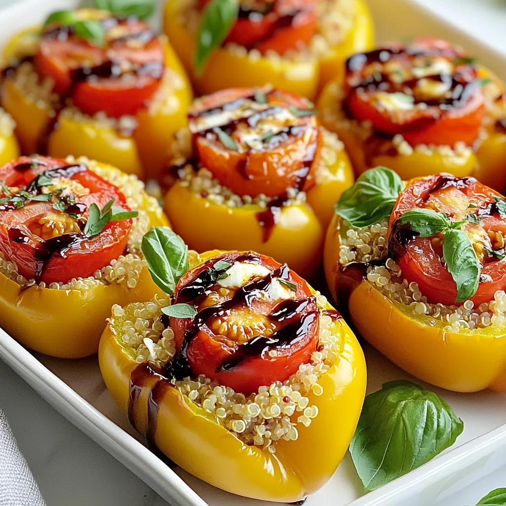 Caprese Quinoa Stuffed Peppers Flavorful and Healthy Dish