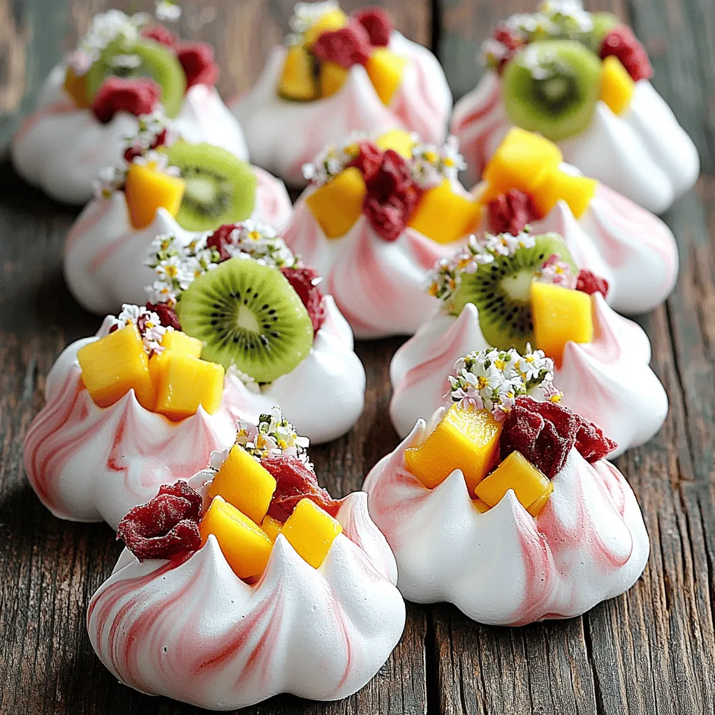 Meringue Cookies with Fruit Delightful and Easy Treat