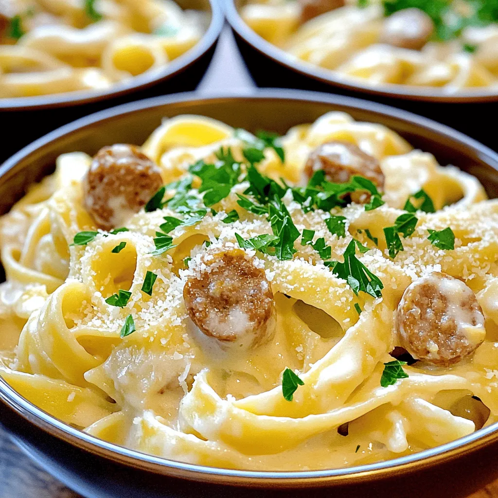 Sausage Alfredo Pasta Simple and Creamy Delight