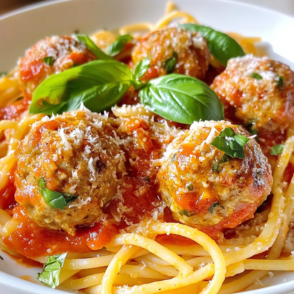 Garlic Herb Turkey Meatball Pasta Quick and Tasty Meal
