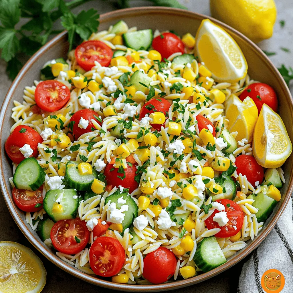 Lemon Garlic Orzo Salad Fresh and Flavorful Dish