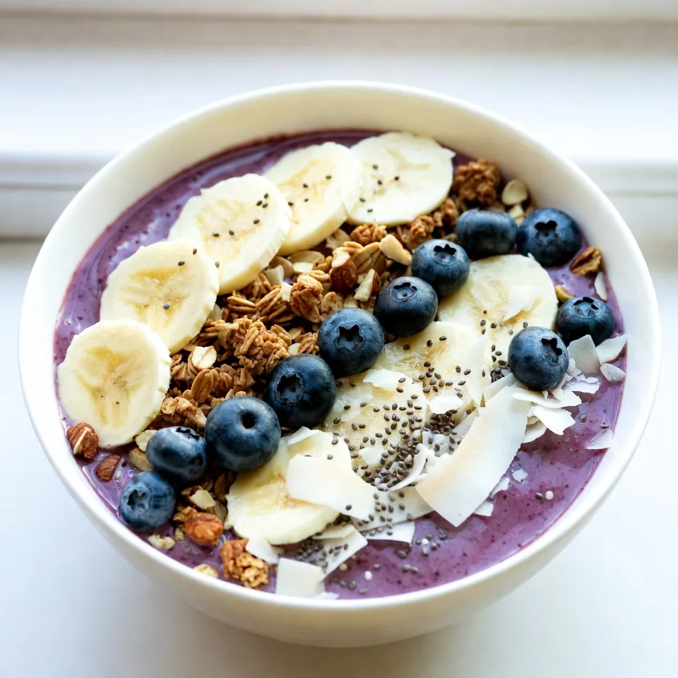 Blueberry Banana Smoothie Bowl Energizing Breakfast Choice