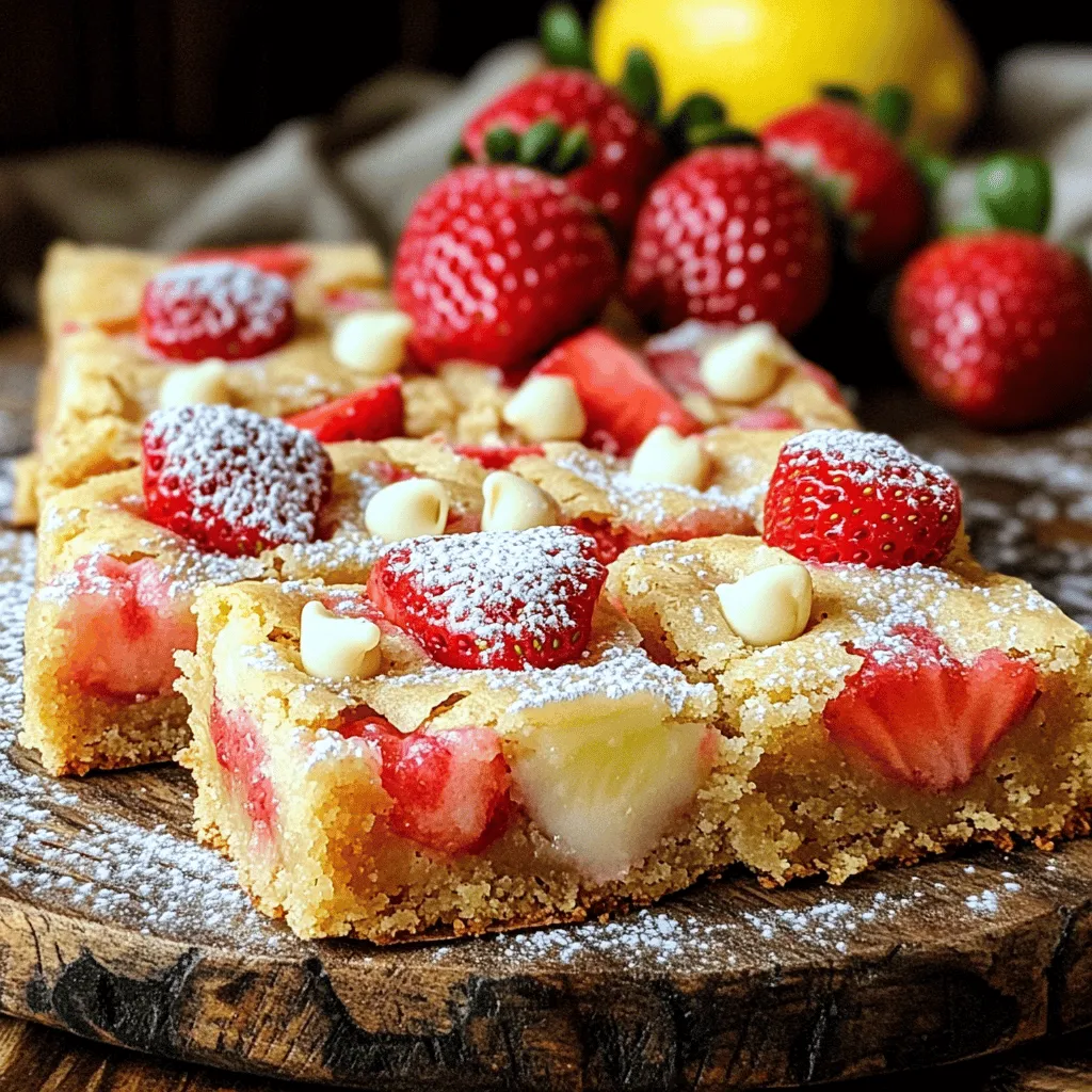 Strawberry Lemon Blondies Delightful and Easy Recipe