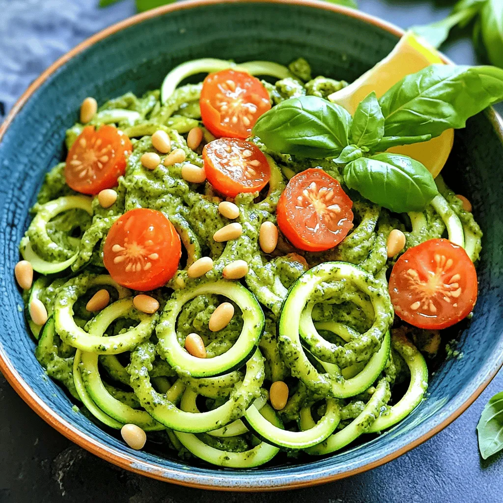 Zucchini Noodles with Pesto Flavorful Fresh Recipe