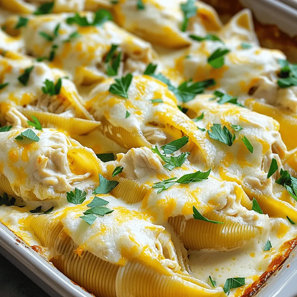 Chicken Alfredo Stuffed Shells Tasty Dinner Idea